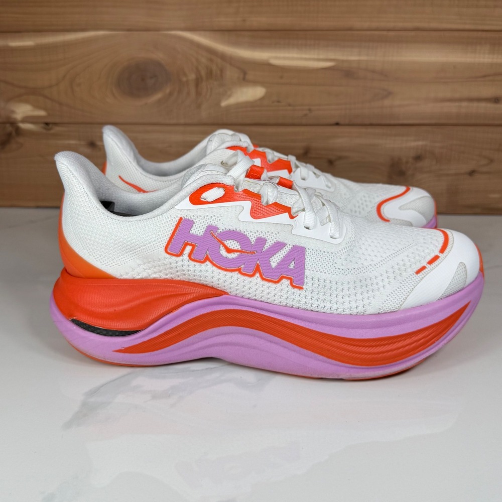 Hoka One One Skyward X Womens Size US 7.5B Frost/Lupine Lace Up Running Shoes - Picture 6 of 16